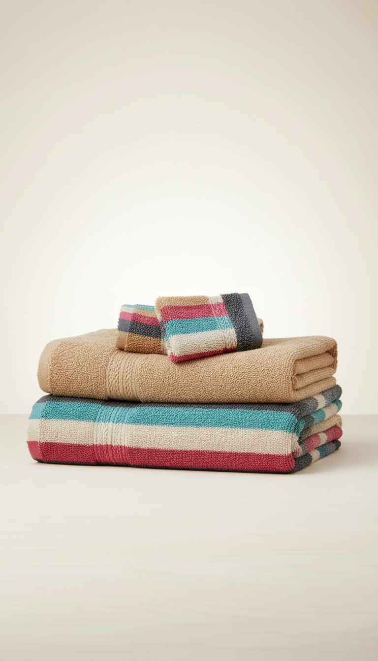 Juego de toallas absorbentes multicolor