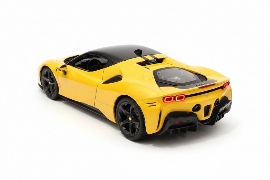 Ferrari SF90 Stradale en color amarillo escala 1:18