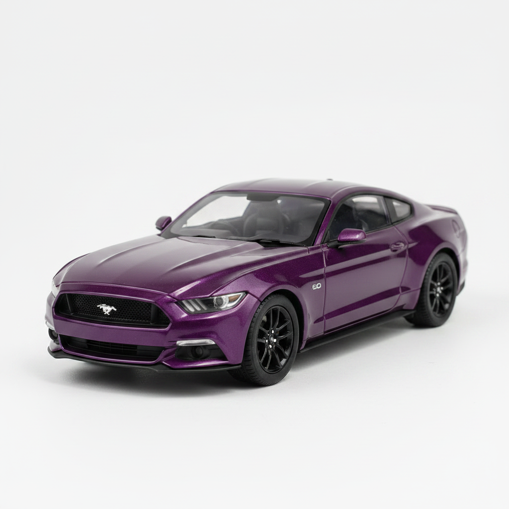 2015 Ford Mustang GT en color morado escala 1:18