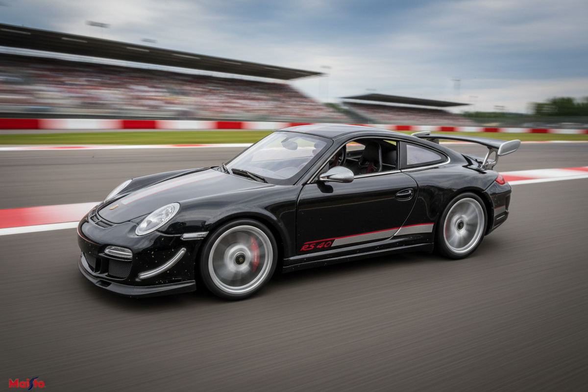 Porsche 911 GT3 RS 4.0 en color negro escala 1:18