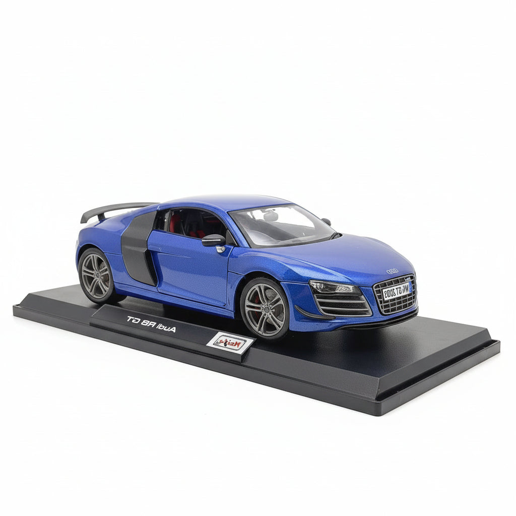 Audi R8 a escala 1:18 de Maisto Azul Metalizado