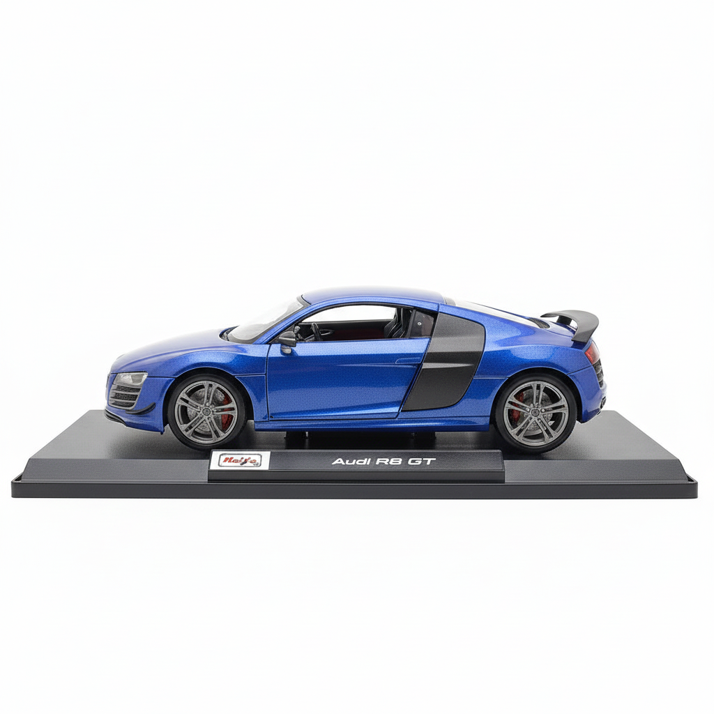 Audi R8 a escala 1:18 de Maisto Azul Metalizado