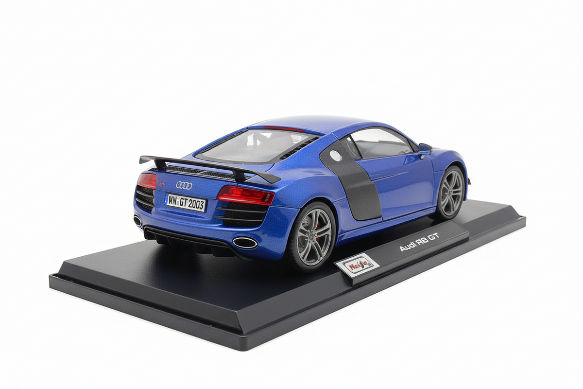 Audi R8 a escala 1:18 de Maisto Azul Metalizado