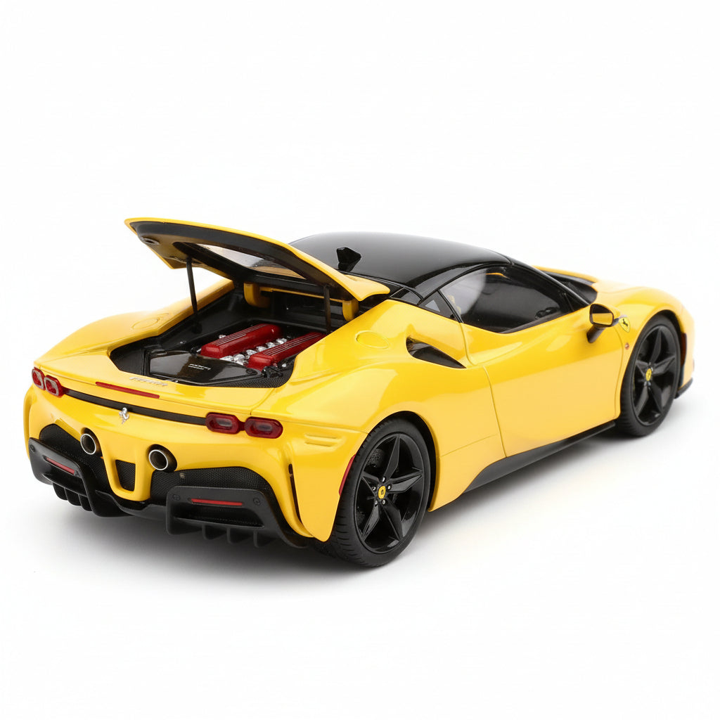 Ferrari F80 de Maisto a escala 1:18 color Amarillo