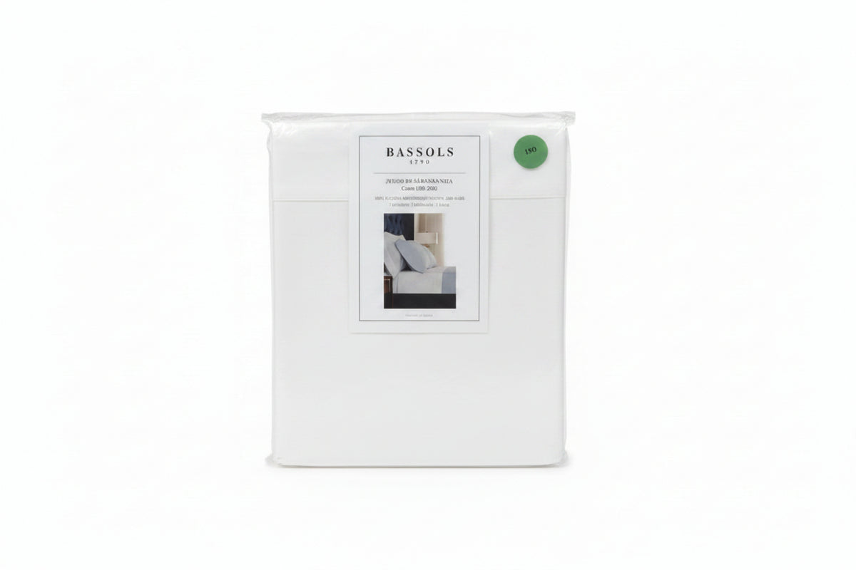 Bassols - Juego de Sábanas modelo Niza color Blanco 180/200 cm