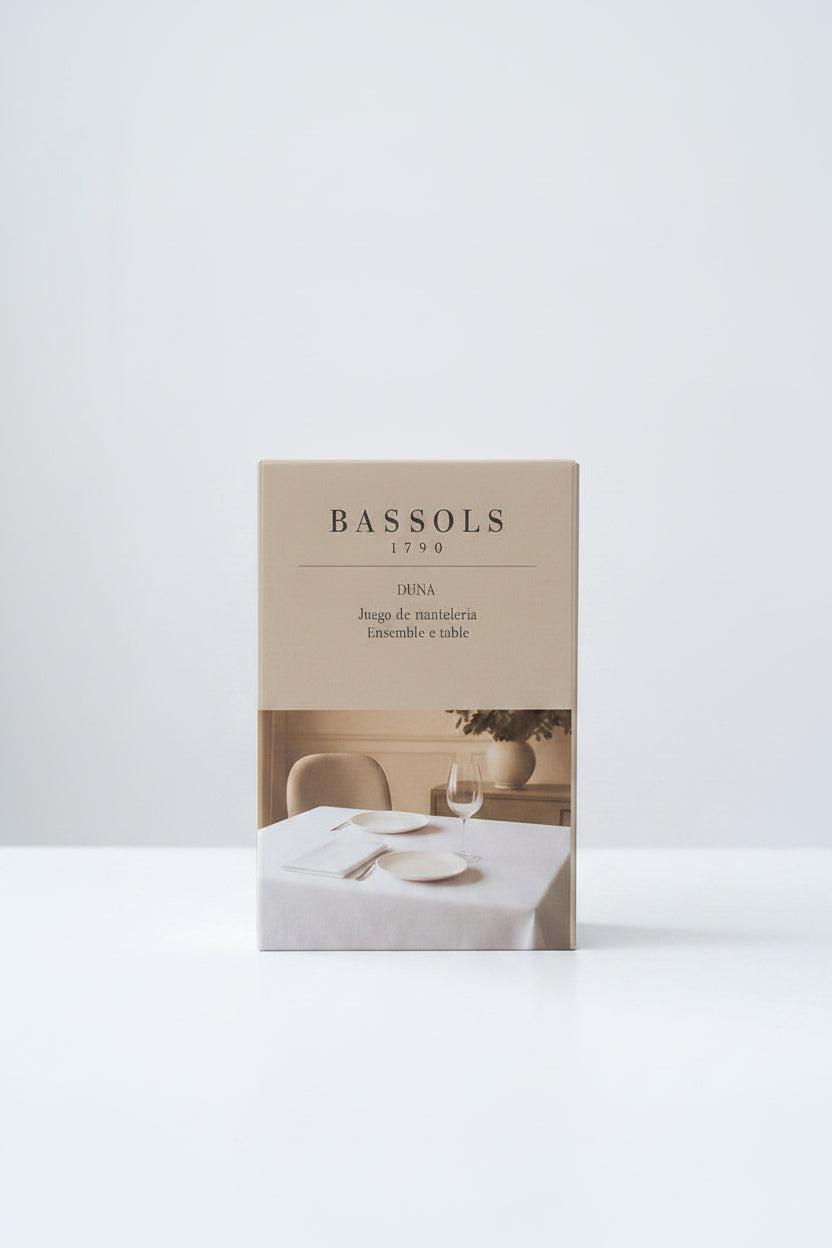 Bassols - Juego de Mantelería modelo Duna en color blanco