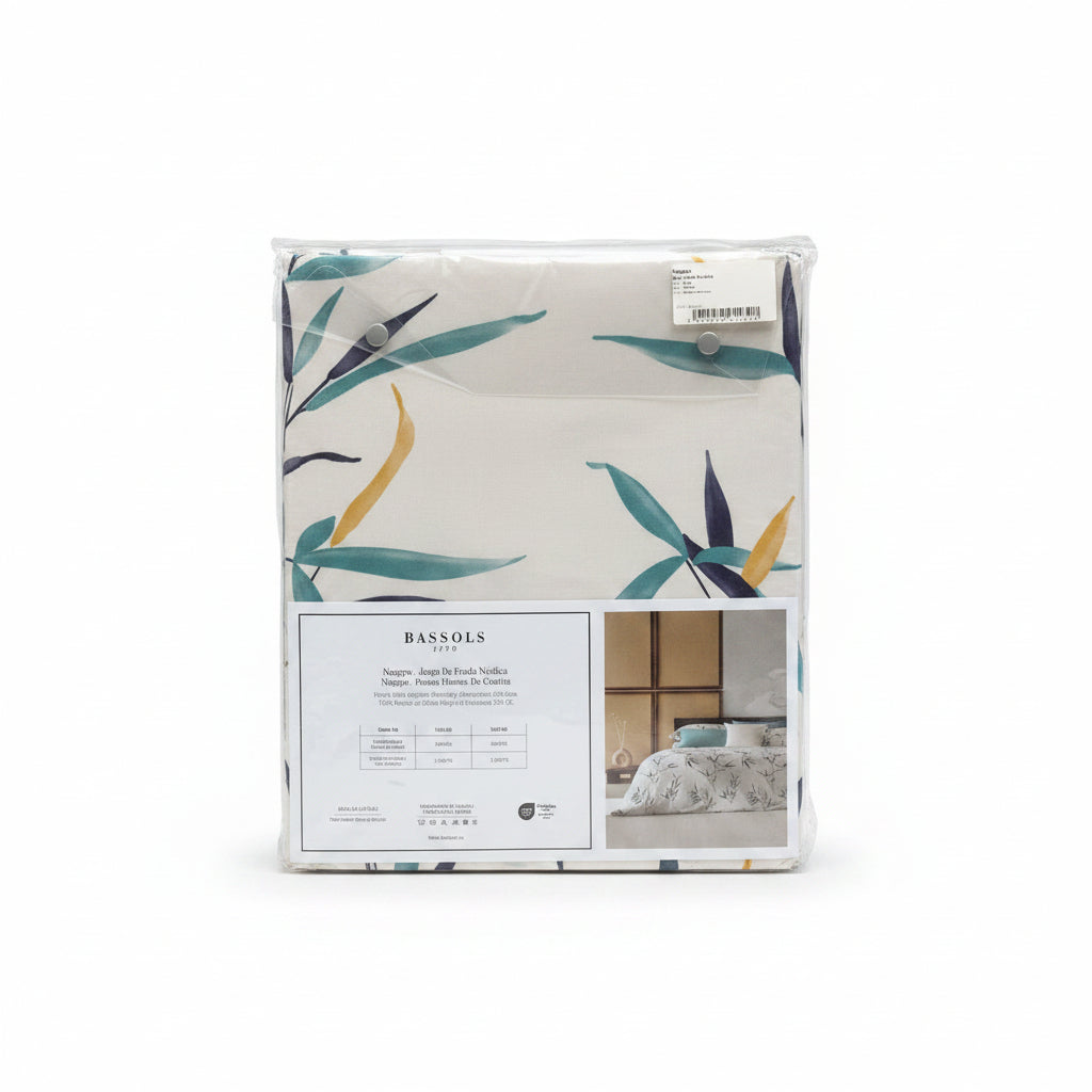 Bassols - Juego de Funda Nórdica modelo Nagoya cama 135/150 – Verde, Azul y Amarillo