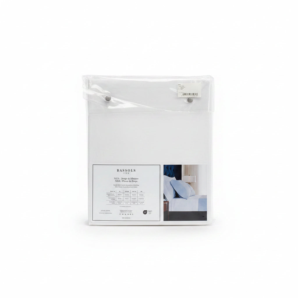 Bassols - Juego de Sábanas modelo Niza color Blanco 150/160 cm