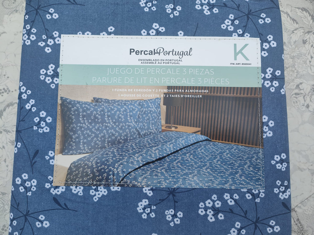 Juego de funda nórdica de percal de 3 piezas de la marca Percal Portugal