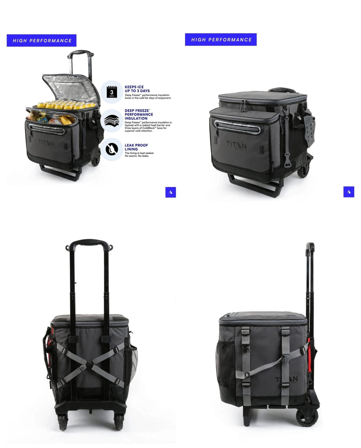Nevera portátil con ruedas Arctic Zone Titan Deep Freeze con capacidad para 60 latas