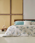 Bassols - Juego de Funda Nórdica modelo Nagoya cama 135/150 – Verde, Azul y Amarillo